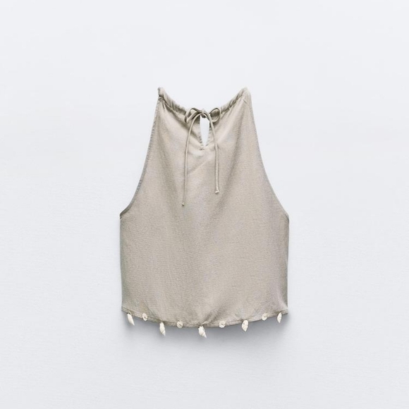 ZARA LIMITED EDITION SEASHELL CROP TOP - Picture 4 of 6